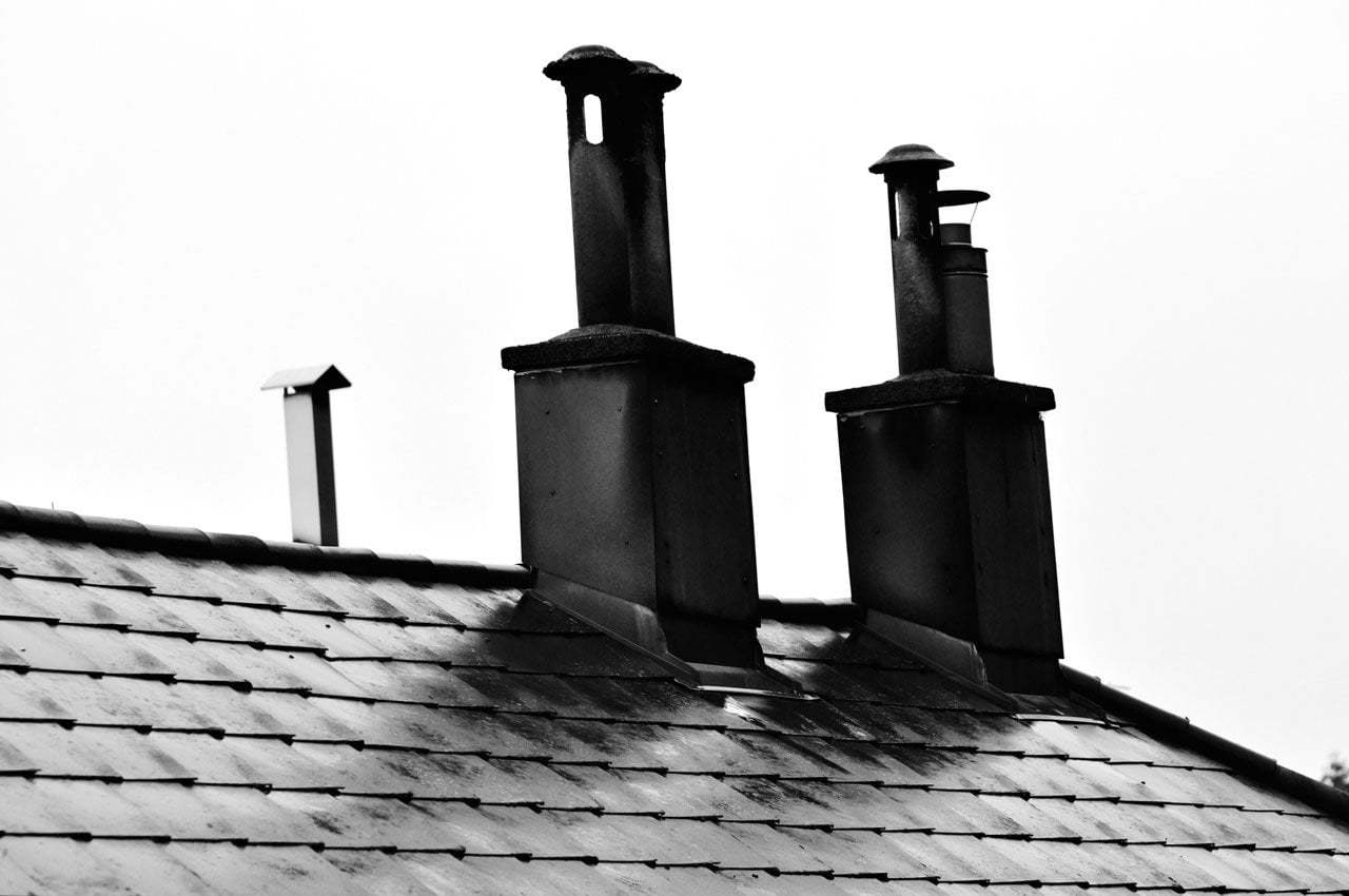 A pair of chimney stacks